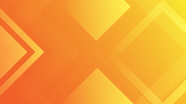 Minimal geometric background with dynamic square design in orange gradient color