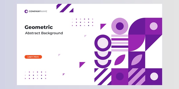 Vector minimal geometric banner with gradient colors