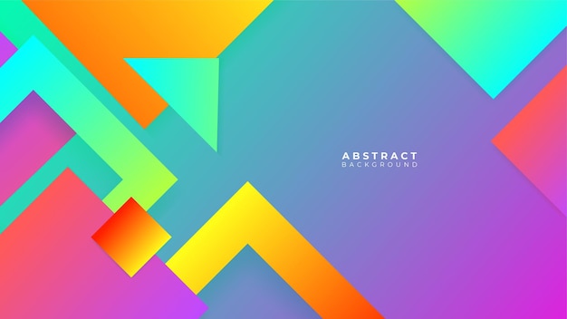 Minimal geometric colorful vibrant vivid banner geometric shapes light technology background abstract design Vector illustration abstract graphic design pattern presentation background web template