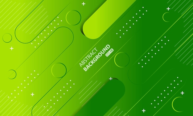 Minimal geometric green background. Dynamic shapes composition.