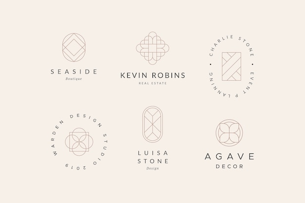 Minimal geometric logos collection