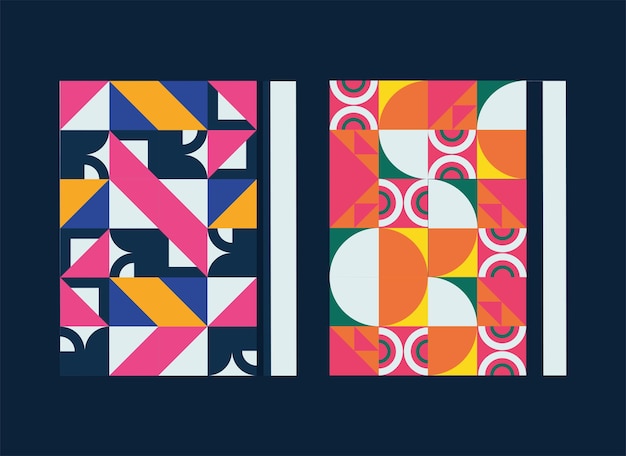 Minimal geometric pair banners