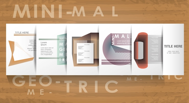 Vector minimal geometric set templates labels 