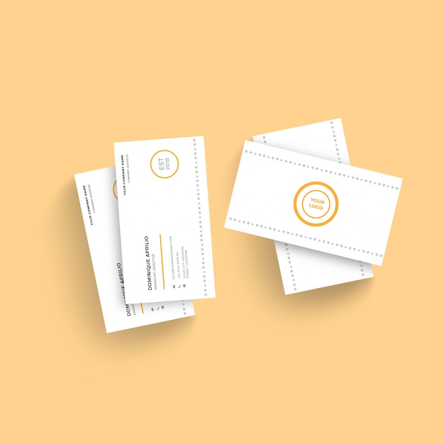 Vector minimal geometry shape business card