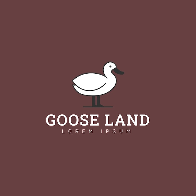 Minimal goose logo-tempel