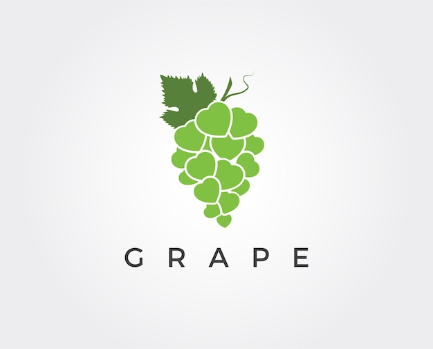 Minimal grape logo template