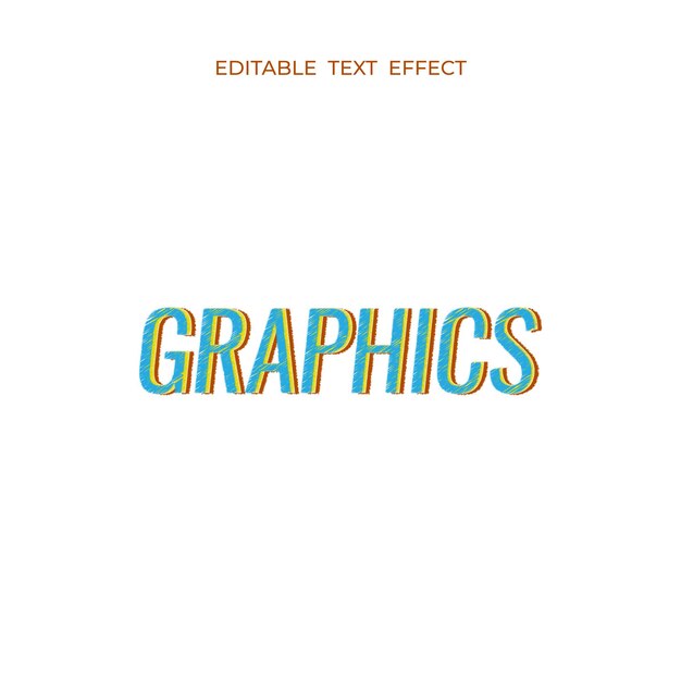 Vector minimal graphics text effect