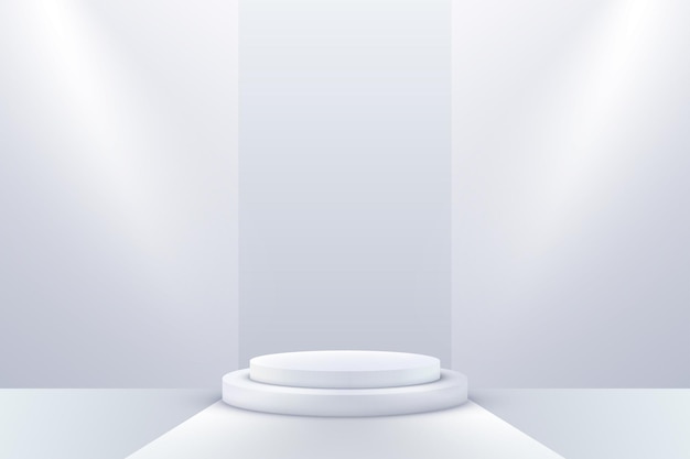 Minimal grey podium display background for your product presentation or product display pedestal