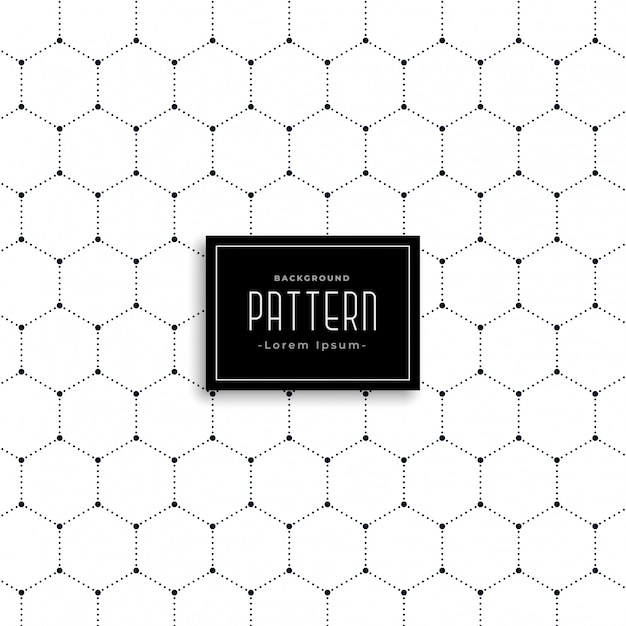 minimal hexagonal shape dots pattern background