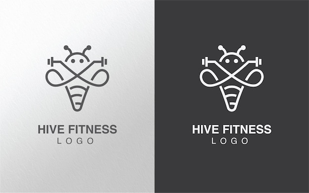 Minimal Hive Fitness Logo Collection Premium Vector