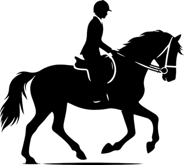 Vector minimal horse raider raiding horse vector silhouette black color silhouette 22