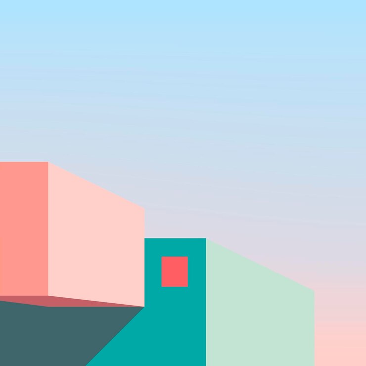 Vector minimal house exterior design vector