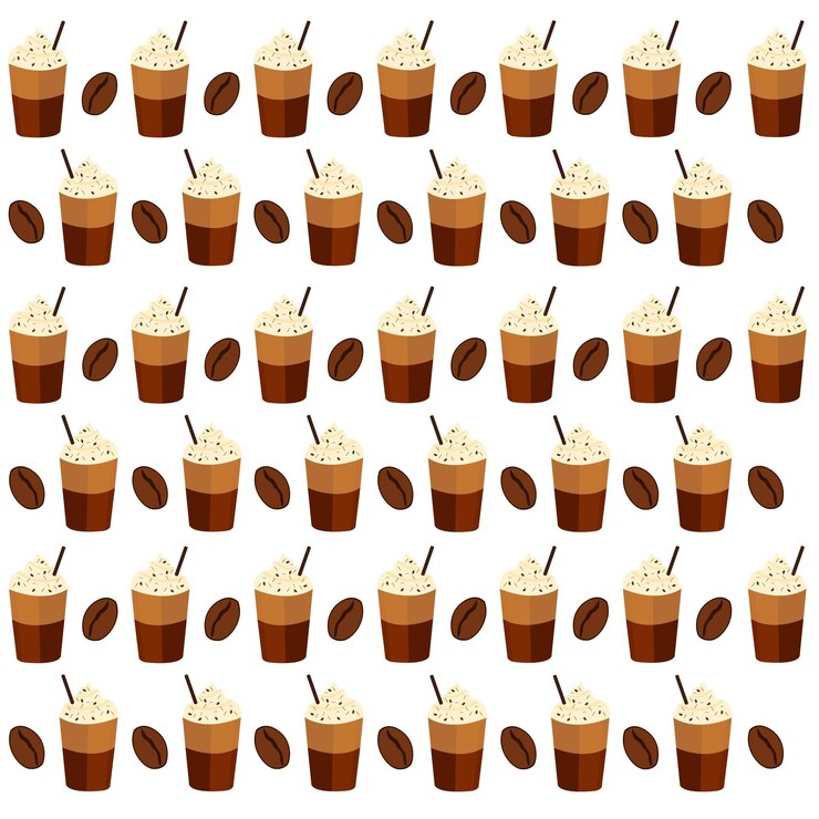 Vector minimal iced coffee pattern vector