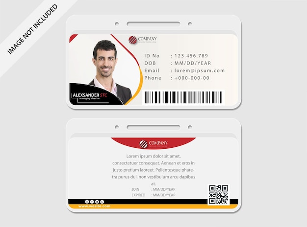 Minimal id cards template concept