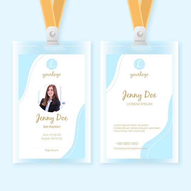 Minimal id cards template