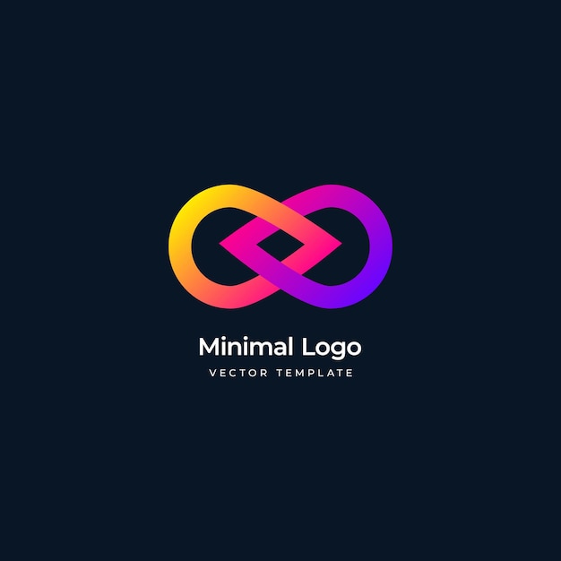 Minimal infinity motion logo template Vector illustration