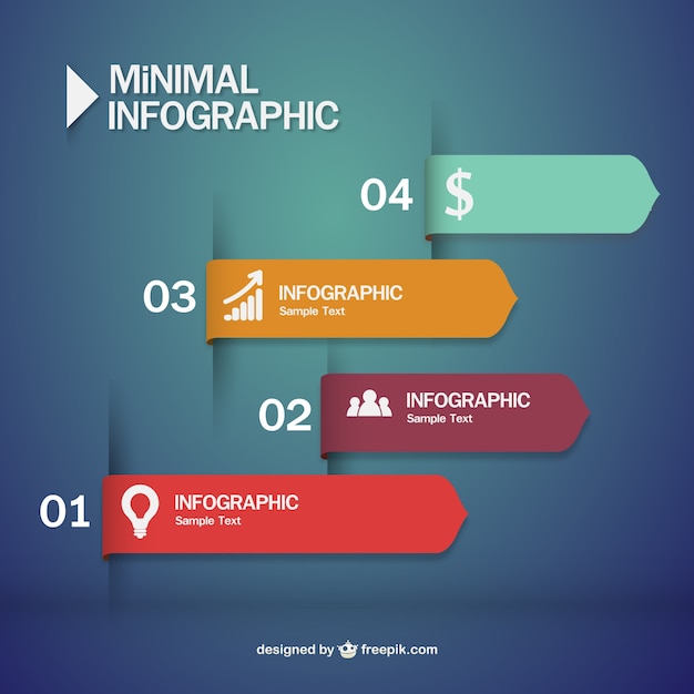 Minimal infographic labels template