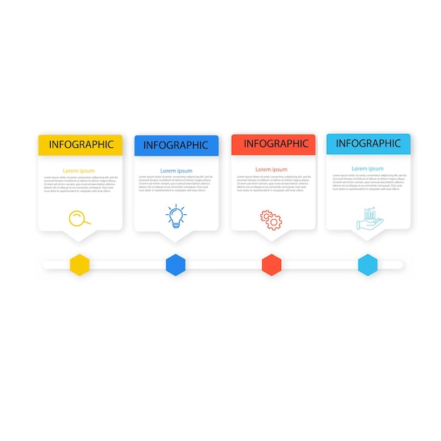 Minimal infographic template design with numbers 4 options or steps