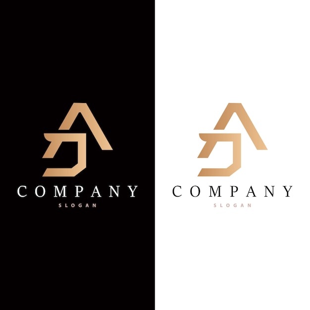 Minimal Initial AJ Letter Logo Modern And Luxury Vector Template