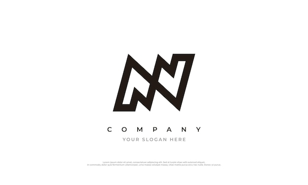 Minimal Initial Letter NS SN Monogram Logo Vector Template