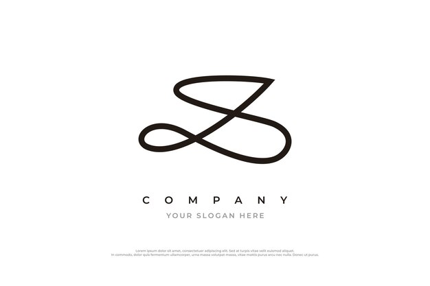 Minimal initial letter s logo design vector