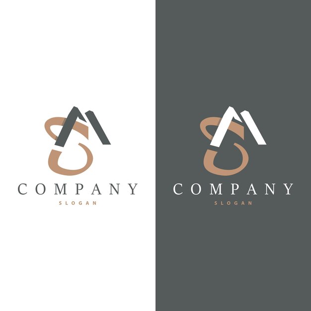 Minimal Initial MS Letter Logo SM Logo Modern and Luxury Vector Template