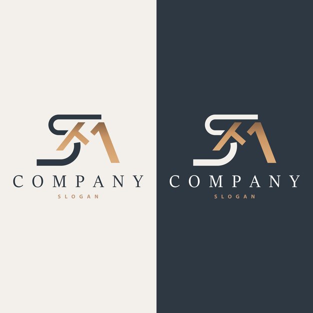 Minimal Initial MS Letter Logo SM Logo Modern and Luxury Vector Template