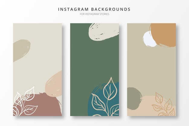 Minimal instagram stories with abstract shapes