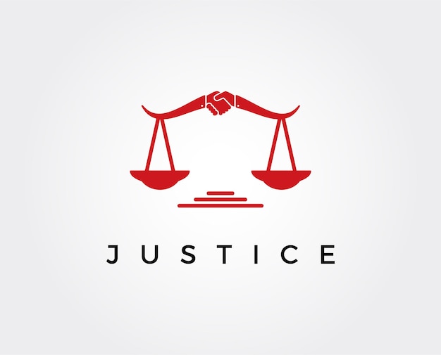 Minimal justice logo template