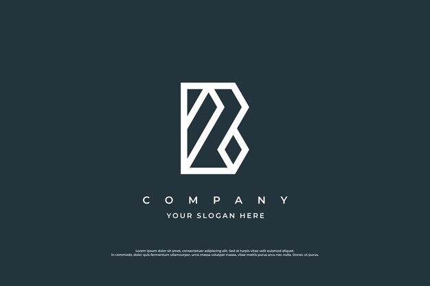 Minimal Letter AB or BA Monogram Logo Design Vector