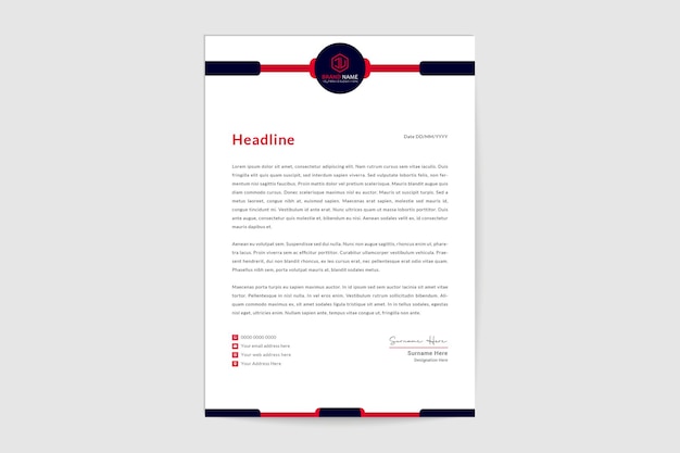 Minimal letterhead design