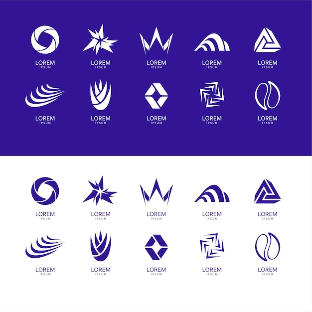 Vector minimal logo designs set