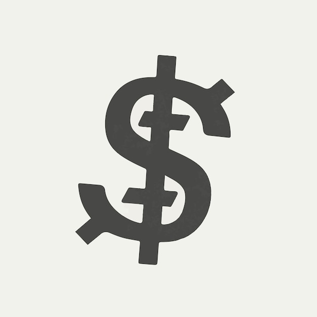 Vector minimal logo for money on a white background