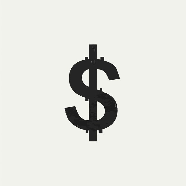 Minimal logo for money on a white background