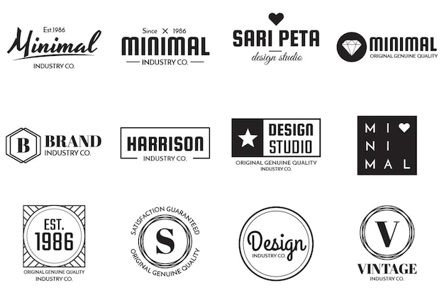 Vector minimal logos