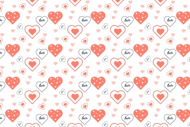 Cute love pattern. Abstract seamless pattern of love. Valentine's