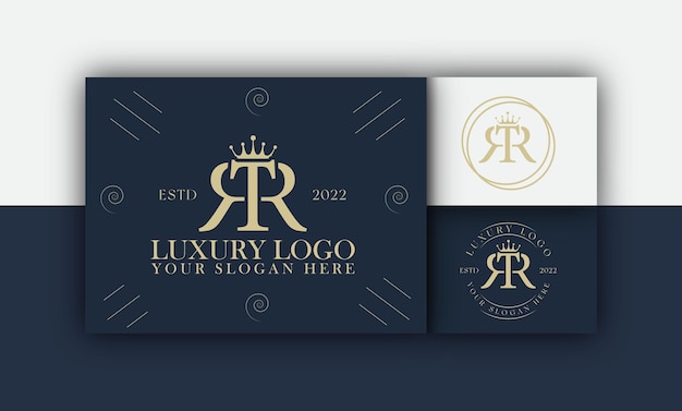 最小限の高級文字RTR王のロゴデザイン