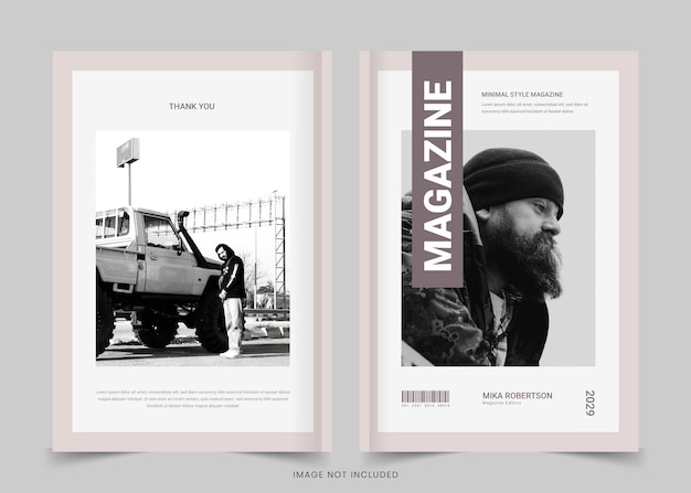 Minimal Magazine Cover Template Fashion Magazine Cover Cover Page