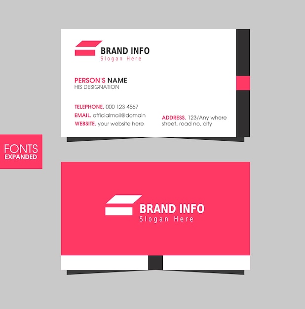 Minimal or minimalist simple modern corporate business card template design vector