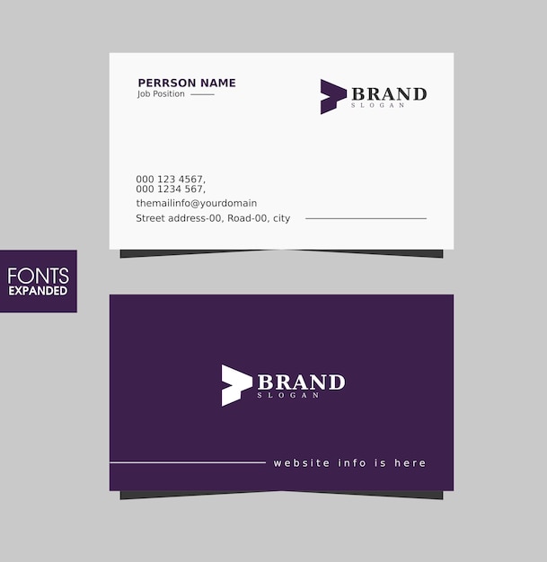 minimal or minimalist simple modern corporate business card template design vector