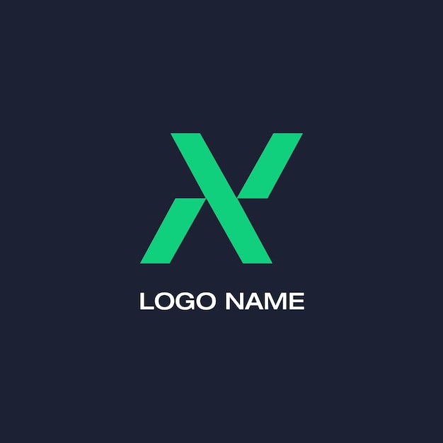 Minimal Modern Abstract Letter X Geometric Bold Logo