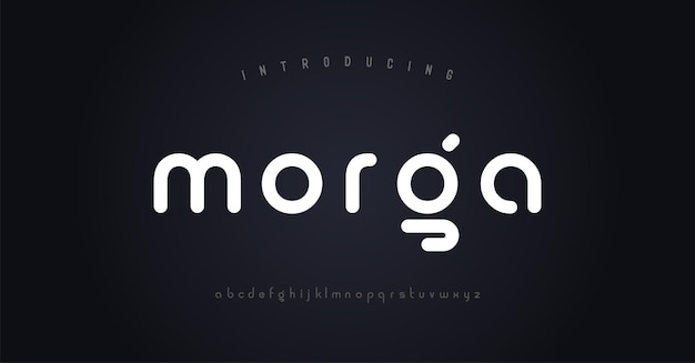 Minimal modern alphabet fonts Typography minimalist neon urban digital fashion future creative logo font vector illustration