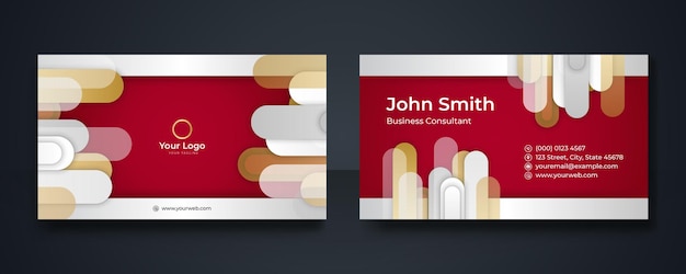 Minimal modern business card design featuring geometric elements