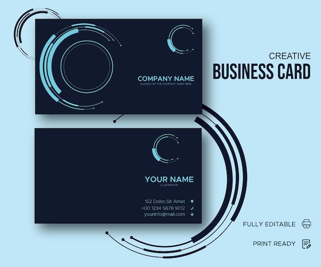 Minimal modern business card design template