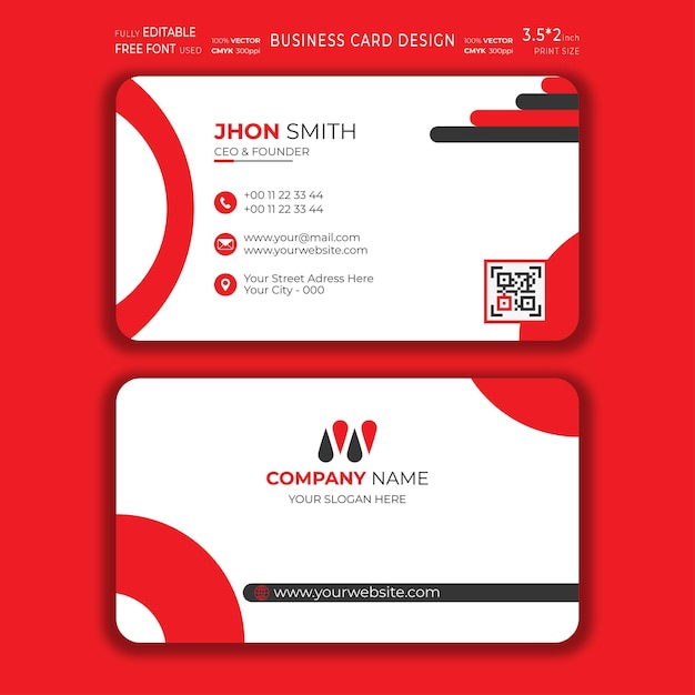 Minimal modern business card design