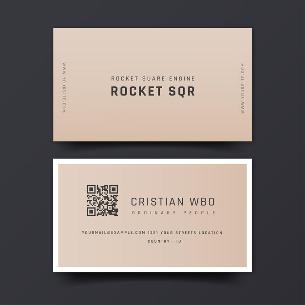 minimal modern business card template