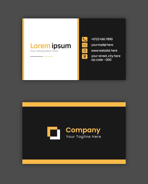 Minimal modern corporate business card design