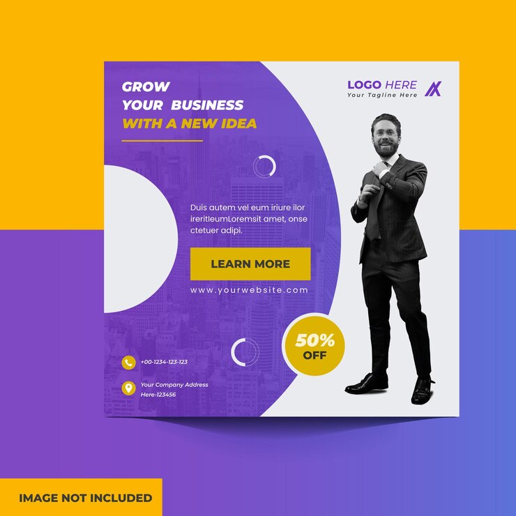 minimal and modern corporate social media banner template