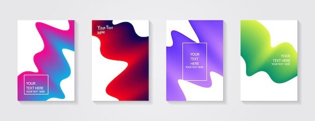 Vector minimal modern cover design dynamic colorful gradients future geometric patterns