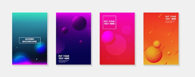 Minimal modern cover design dynamic colorful gradients future geometric patterns